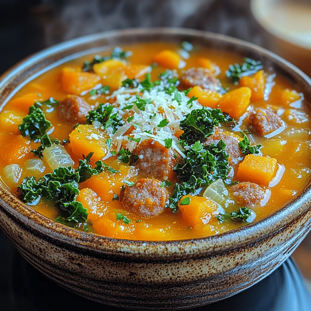 Eine gelungene Suppe beginnt immer mit frischen und hochwertigen Zutaten. Für die Butternut-Kürbis-Wurst-Suppe benötigen Sie die folgenden Hauptbestandteile: