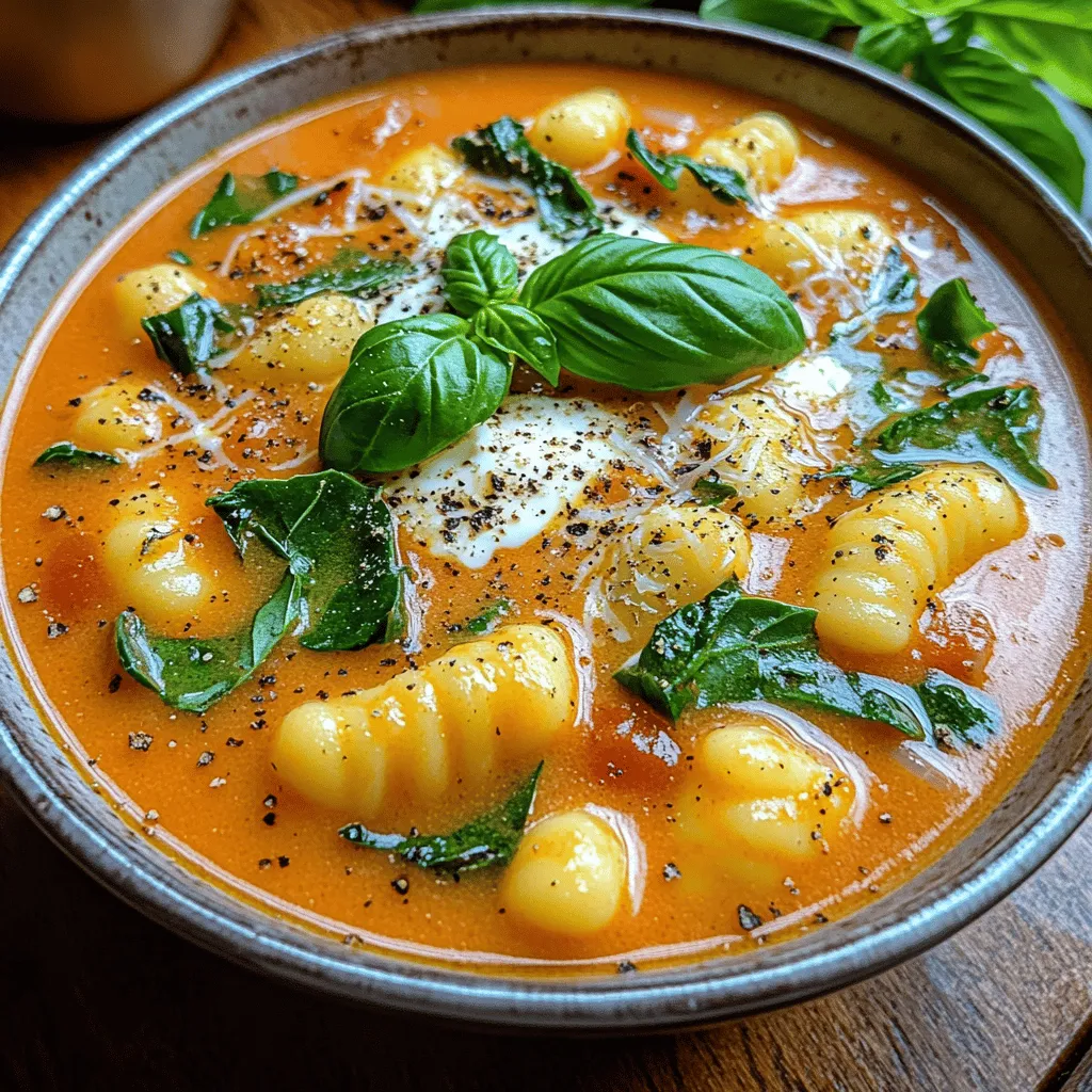 Um das volle Aroma und die köstliche Textur der himmlischen cremigen Tomaten-Gnocchi-Suppe zu erreichen, ist die Auswahl der richtigen Zutaten entscheidend. Hier sind die Hauptbestandteile, die Ihnen helfen, diese köstliche Suppe zuzubereiten: