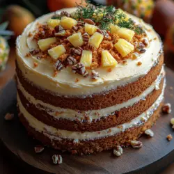 Der Ananas-Möhren-Cremekuchen ist ein wahrer Genuss, der tropische Aromen mit der Frische von Karotten kombiniert. Die Kombination aus saftigen Ananasstückchen und süßen, knackigen Karotten sorgt für einen einzigartigen Geschmack, der sowohl Kinder als auch Erwachsene begeistert. Dieser Kuchen ist nicht nur ein Fest für den Gaumen, sondern auch ein echter Hingucker auf jedem Kaffeetisch. Die fruchtige Süße der Ananas harmoniert wunderbar mit den warmen Gewürzen wie Zimt und Muskatnuss, während die Karotten für eine angenehme Textur und Feuchtigkeit sorgen.