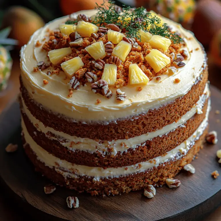 Der Ananas-Möhren-Cremekuchen ist ein wahrer Genuss, der tropische Aromen mit der Frische von Karotten kombiniert. Die Kombination aus saftigen Ananasstückchen und süßen, knackigen Karotten sorgt für einen einzigartigen Geschmack, der sowohl Kinder als auch Erwachsene begeistert. Dieser Kuchen ist nicht nur ein Fest für den Gaumen, sondern auch ein echter Hingucker auf jedem Kaffeetisch. Die fruchtige Süße der Ananas harmoniert wunderbar mit den warmen Gewürzen wie Zimt und Muskatnuss, während die Karotten für eine angenehme Textur und Feuchtigkeit sorgen.