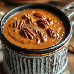 Das Himmlische Butter-Pekan-Sauce Rezept ist ein wahrer Genuss, der sowohl beim Frühstück als auch beim Dessert für Begeisterung sorgt. Diese cremige, nussige Sauce ist perfekt, um über Eis, Pfannkuchen oder sogar Joghurt zu träufeln. Mit ihrer reichhaltigen Konsistenz und dem verführerischen Geschmack wird sie schnell zu einem Favoriten in Ihrer Küche. Egal, ob Sie ein besonderes Frühstück zubereiten oder ein schmackhaftes Dessert vollenden möchten, diese Sauce ist die ideale Ergänzung, die jedem Gericht das gewisse Etwas verleiht.