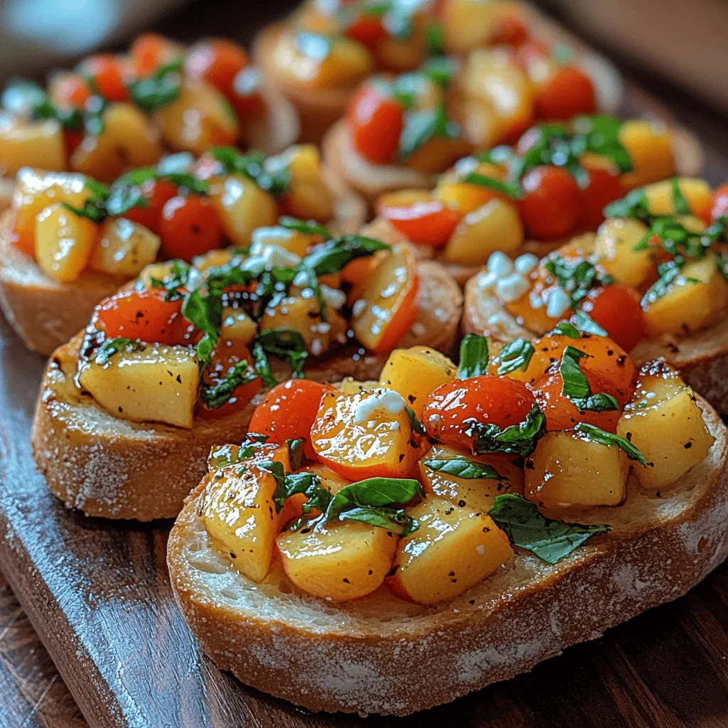 Die Qualität der Zutaten ist entscheidend für den Erfolg jedes Rezepts. Bei der Basilikums-Pfirsich-Bruschetta stehen frische und saisonale Produkte im Vordergrund. Die Hauptzutat sind reife Pfirsiche, die in der Hochsaison von Juli bis September besonders aromatisch und süß sind. Achten Sie beim Kauf darauf, dass die Pfirsiche leicht druckempfindlich sind und einen angenehmen Duft verströmen. Diese Indikatoren deuten darauf hin, dass die Früchte perfekt zum Verzehr geeignet sind.