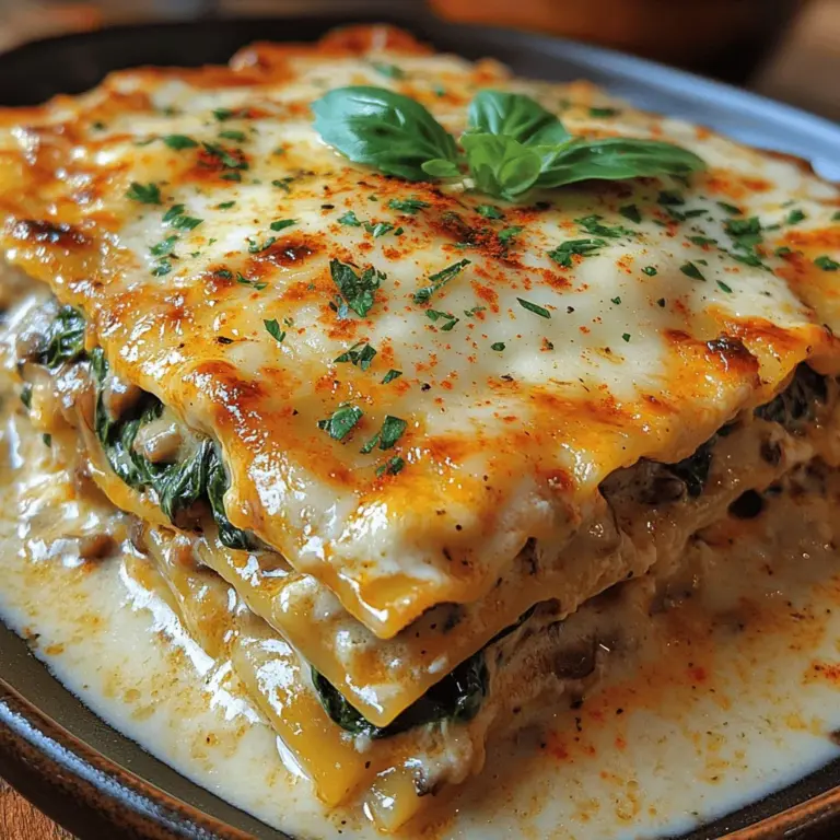 Cremige Spinach- und Champignon-Lasagne ist ein köstliches und herzhaftes Gericht, das perfekt für Familienessen oder besondere Anlässe geeignet ist. Diese vegetarische Variante der klassischen Lasagne vereint die Aromen von frischem Spinat und zarten Champignons mit einer cremigen Käsefüllung. Die Kombination aus verschiedenen Käsesorten und einer reichhaltigen Marinara-Sauce macht dieses Gericht zu einem echten Geschmackserlebnis. In diesem Artikel bieten wir eine detaillierte Anleitung zur Zubereitung dieser köstlichen Lasagne, die nicht nur einfach zuzubereiten ist, sondern auch mit gesunden Zutaten aufwartet.