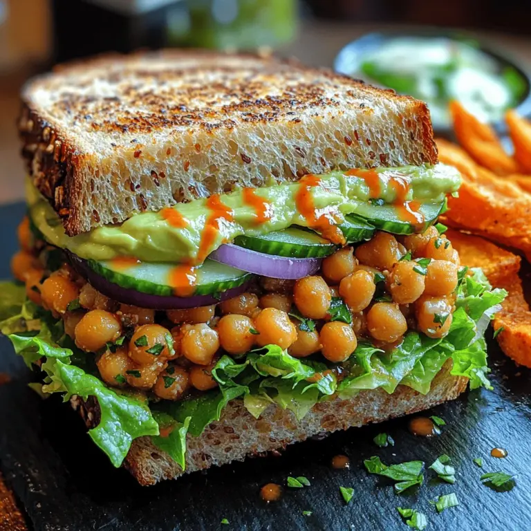 Das würzige Kichererbsen-Sandwich ist nicht nur ein Gaumenschmaus, sondern auch eine gesunde und nahrhafte Wahl für jede Tageszeit. Angesichts der steigenden Beliebtheit pflanzlicher Ernährung und gesunder Lebensstile hat dieses Sandwich schnell an Anziehungskraft gewonnen. Es ist perfekt für Veganer, Vegetarier und alle, die sich gesund ernähren möchten. Mit einer ausgewogenen Mischung aus Protein, Ballaststoffen und gesunden Fetten ist dieses Rezept eine großartige Ergänzung zu jedem Menü.