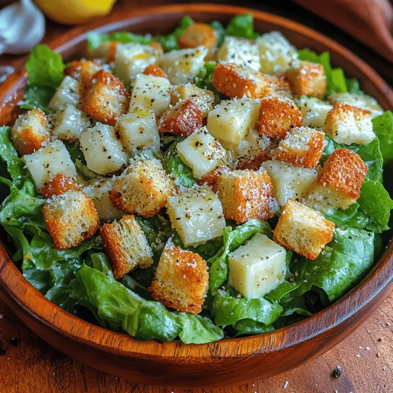 Der klassischste aller Salate, der Caesar Salat, hat sich längst als eine der beliebtesten Salatvariationen etabliert – sowohl in gehobenen Restaurants als auch in heimischen Küchen. Die Kombination aus knackigem Romaine-Salat, herzhaften Croutons und einem cremigen, geschmackvollen Dressing macht den Caesar Bliss Salat zu einer wahren Gaumenfreude, die in keiner Speisekarte fehlen sollte. Dieses Rezept ist nicht nur einfach zuzubereiten, sondern überzeugt auch durch seine Vielseitigkeit. Ob als Beilage zu einem Hauptgericht oder als leichte Hauptmahlzeit – der Caesar Salat ist immer eine hervorragende Wahl.