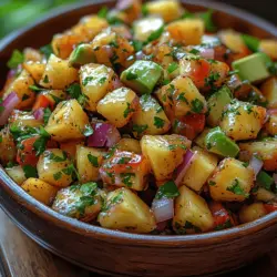 Die Zubereitung dieser tropischen Salsa erfordert einige einfache, aber geschmacklich intensive Zutaten. Schauen wir uns die Basiszutaten und ihre gesundheitlichen Vorteile genauer an: