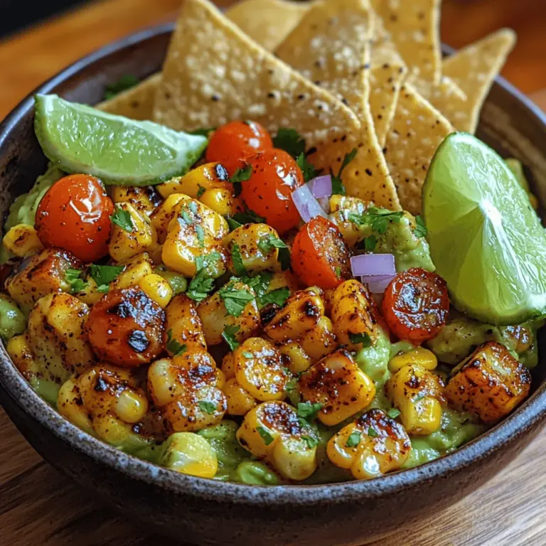 Der geröstete Mais-Avocado-Dip ist nicht nur ein einfacher Snack, sondern ein wahres Geschmackserlebnis, das sich perfekt für jede Zusammenkunft eignet – sei es für eine entspannte Grillparty, einen Filmabend zu Hause oder einfach als gesunde Beilage zu einem gemütlichen Abendessen. Diese köstliche Kombination aus frischen und gesunden Zutaten bietet nicht nur einen herzhaften Genuss, sondern ist auch nahrhaft und sättigend.