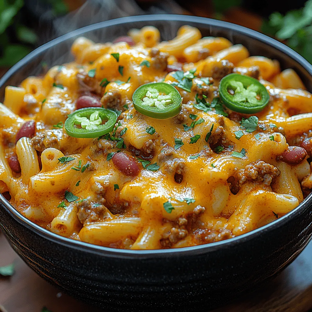 Ellenbogen-Makkaroni, auch als „Macaroni“ bekannt, sind eine der bekanntesten Nudelsorten. Ihre charakteristische Form ermöglicht es, Saucen und Aromen besonders gut zu halten, was sie ideal für Gerichte wie Chili-Makkaroni macht. Diese kleinen, gebogenen Röhrennudeln sind nicht nur vielseitig einsetzbar, sondern auch sehr beliebt in der amerikanischen Küche, insbesondere in Kombination mit Käse und verschiedenen Saucen. In diesem Rezept bringen die Ellenbogen-Makkaroni die perfekte Textur und Struktur, um die köstliche Chili-Mischung aufzunehmen.