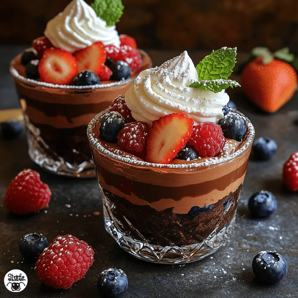 In der Welt der Desserts gibt es einige wenige, die so dekadent und befriedigend sind wie Schokoladenmousse-Parfaits. Diese himmlische Kombination aus zarter, cremiger Schokolade und frischen, fruchtigen Beeren bietet nicht nur einen Gaumenschmaus, sondern auch ein visuelles Fest. Schokoladenmousse ist für viele ein Klassiker und erfreut sich großer Beliebtheit, nicht nur aufgrund seines reichen Geschmacks, sondern auch wegen seiner Vielseitigkeit. Parfaits, die in eleganten Gläsern geschichtet werden, heben die Mousse auf die nächste Stufe und machen sie zum perfekten Dessert für besondere Anlässe oder einfach nur, um sich selbst zu verwöhnen.