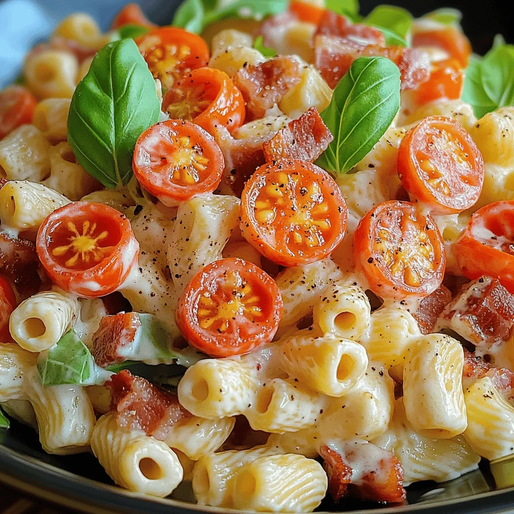 Die Auswahl der richtigen Zutaten ist entscheidend für den Geschmack und die Textur dieses Salats. Hier ist ein Überblick über die Hauptzutaten, die Sie benötigen, um diesen köstlichen BLT Pasta-Salat zuzubereiten: