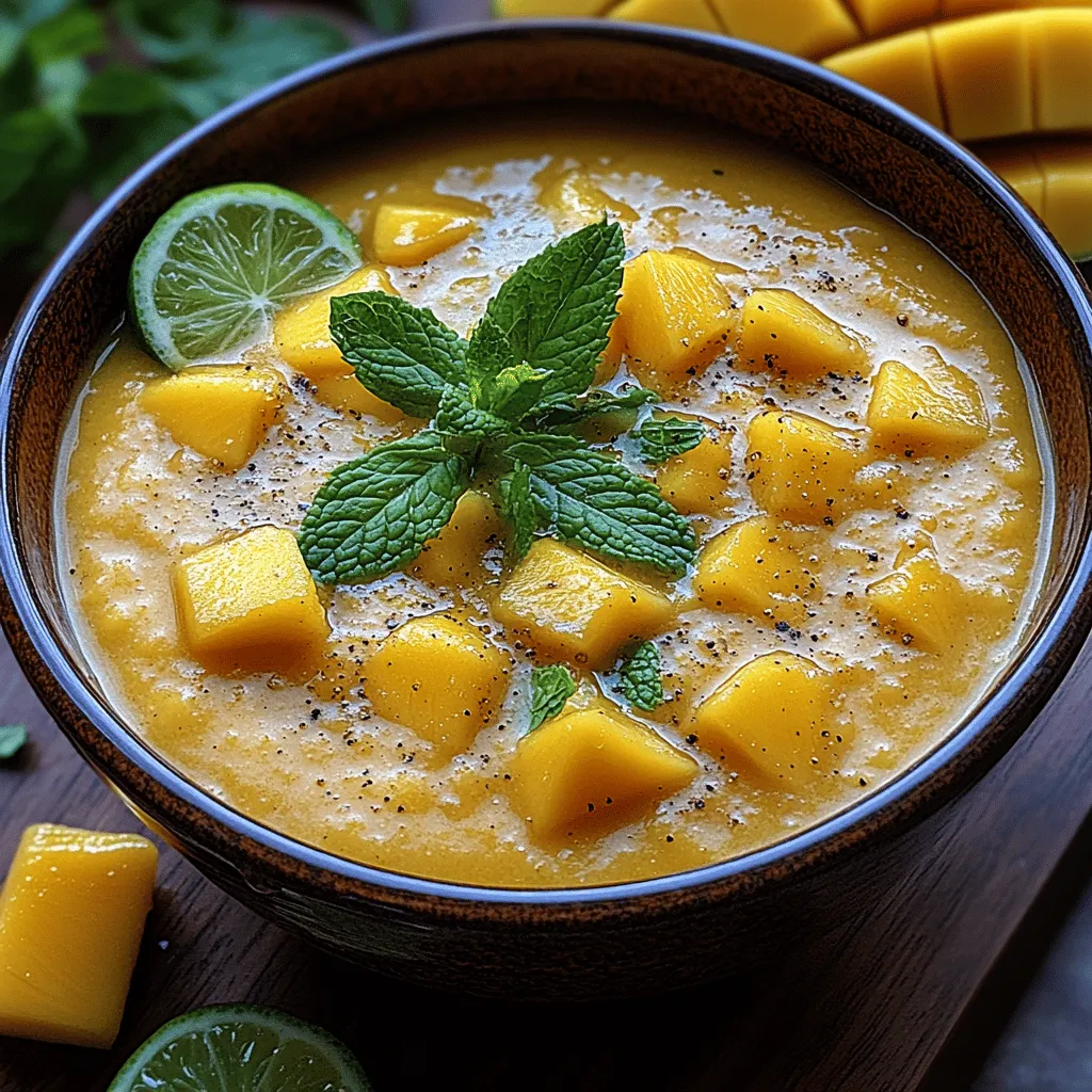 Die Basis für diese gekühlte Mangosuppe bildet eine harmonische Kombination aus frischen, natürlichen Zutaten. Jede Zutat trägt nicht nur zur Geschmacksvielfalt bei, sondern erfüllt auch eine wichtige Funktion in der Gesamtkomposition des Gerichts. Lassen Sie uns einen Blick auf die Hauptzutaten werfen und deren Rolle in dieser Rezeptur näher betrachten.
