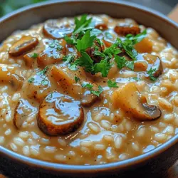 Um ein köstliches cremiges Trüffel-Pilz-Risotto zuzubereiten, benötigen Sie folgende Zutaten: