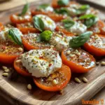 Um diese köstliche Lebendige Kirschtomaten-Burrata-Delikatesse zuzubereiten, benötigen Sie folgende Zutaten: