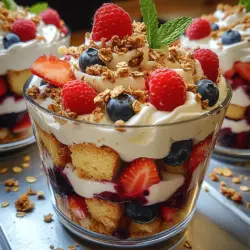 Der Beerenzauber-Trifle-Becher ist ein köstliches und einfach zuzubereitendes Dessert, das nicht nur das Auge erfreut, sondern auch die Geschmacksnerven verwöhnt. Mit seiner bunten Schichtung aus frischen Beeren, cremiger Sahne und luftigen Kuchenwürfeln ist dieses Dessert ideal für jede Gelegenheit, sei es ein festliches Abendessen, ein Geburtstag oder einfach nur ein süßer Abschluss eines gemütlichen Familienessens. Die Kombination aus frischen Zutaten und einer ansprechenden Präsentation macht den Beerenzauber-Trifle-Becher zu einem beliebten Rezept in der modernen Küche.
