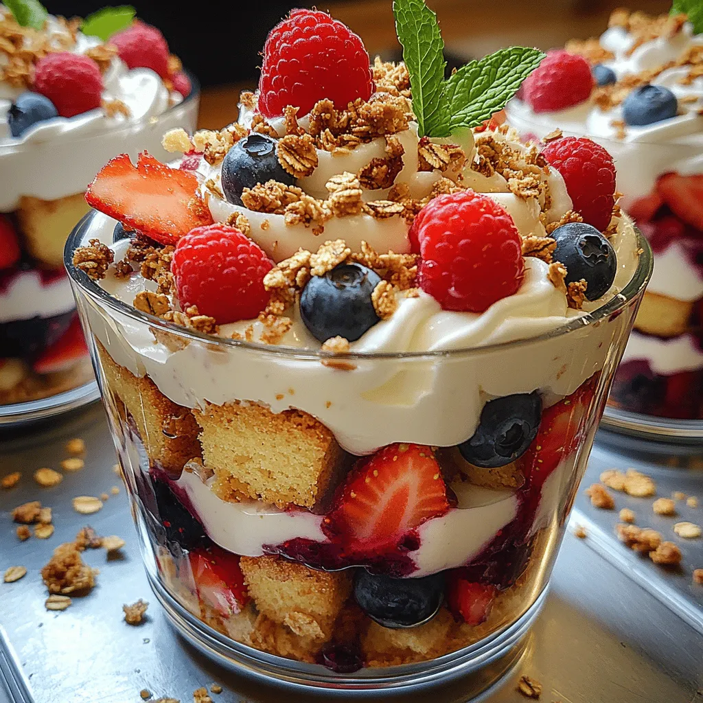 Der Beerenzauber-Trifle-Becher ist ein köstliches und einfach zuzubereitendes Dessert, das nicht nur das Auge erfreut, sondern auch die Geschmacksnerven verwöhnt. Mit seiner bunten Schichtung aus frischen Beeren, cremiger Sahne und luftigen Kuchenwürfeln ist dieses Dessert ideal für jede Gelegenheit, sei es ein festliches Abendessen, ein Geburtstag oder einfach nur ein süßer Abschluss eines gemütlichen Familienessens. Die Kombination aus frischen Zutaten und einer ansprechenden Präsentation macht den Beerenzauber-Trifle-Becher zu einem beliebten Rezept in der modernen Küche.
