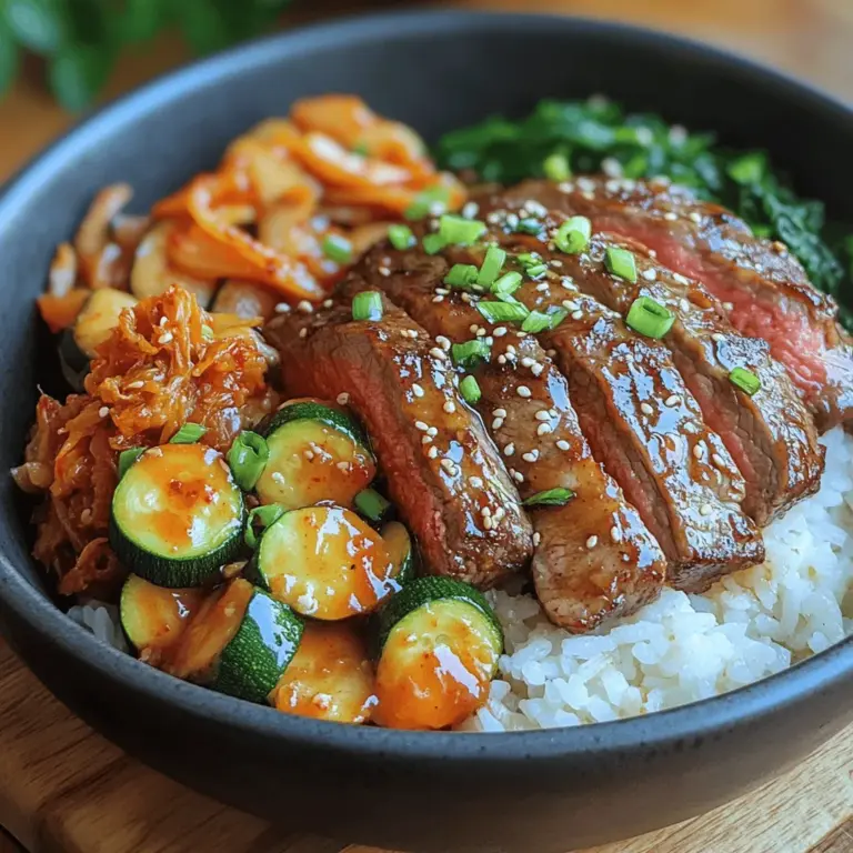 Die koreanische Küche hat in den letzten Jahren weltweit an Beliebtheit gewonnen. Sie ist bekannt für ihre Vielfalt, ihren Umami-Geschmack und die harmonische Kombination von süßen, salzigen und scharfen Aromen. Viele Gerichte sind nicht nur schmackhaft, sondern auch gesund, da sie reich an frischen Zutaten und Gemüse sind. Die Korean BBQ Steak Reisbowl ist ein perfektes Beispiel dafür, wie die koreanische Küche Traditionen mit modernen Kochtechniken verbindet, um ein Gericht zu kreieren, das sowohl herzhaft als auch nahrhaft ist.