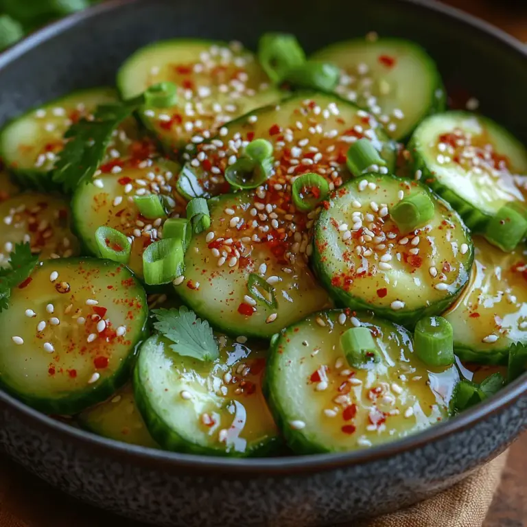 Die Hauptzutat unseres Salats sind Gurken. Für dieses Rezept empfehlen wir, englische Gurken zu verwenden. Sie sind länger, haben eine dünnere Haut und weniger Kerne als herkömmliche Salatgurken. Dies macht sie ideal für Salate, da sie eine knackige Textur beibehalten und die Bitterkeit der Schale minimieren.