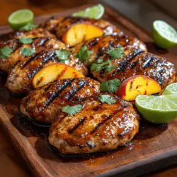 Bevor wir mit der Zubereitung beginnen, werfen wir einen genaueren Blick auf die benötigten Zutaten. Um das Gegrillte Pfirsich BBQ Hühnchen zuzubereiten, benötigen Sie Folgendes: