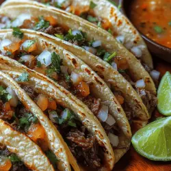 Birria-Tacos sind ein wahrhaft authentisches mexikanisches Gericht, das sich durch seine reichen Aromen und herzhaften Zutaten auszeichnet. Ursprünglich aus dem Bundesstaat Jalisco stammend, sind diese Tacos nicht nur ein Fest für den Gaumen, sondern auch ein wahres Fest der Tradition und Kultur. Die Kombination aus zartem, gewürztem Fleisch, aromatischer Chilisauce und frischen Zutaten schafft ein unvergessliches Geschmackserlebnis, das perfekt für jede Gelegenheit ist – sei es ein festliches Essen oder ein einfaches Familienabendessen. In diesem Artikel werden wir die Zubereitung dieser köstlichen Tacos Schritt für Schritt durchgehen, sodass Sie zu Hause die perfekte Birria zubereiten können. Lassen Sie uns also in die Welt der Birria-Tacos eintauchen!