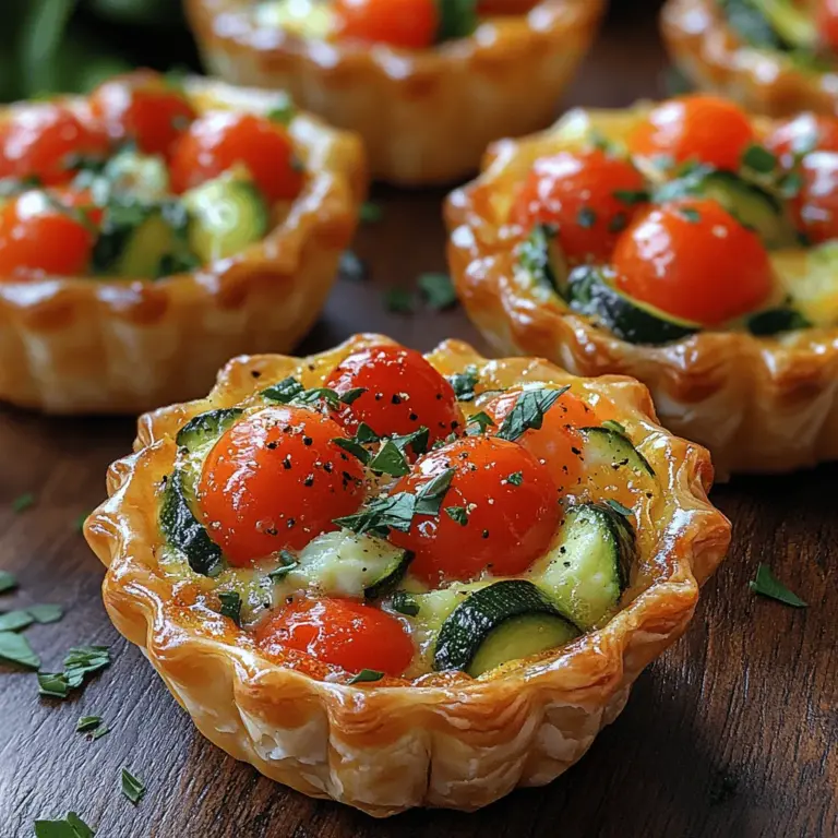 Um diese köstlichen Mini Sommer-Gemüse-Quiches zuzubereiten, benötigen Sie eine Vielzahl an frischen Zutaten. Hier stellen wir Ihnen die Hauptzutaten vor, die nicht nur den Geschmack der Quiches bestimmen, sondern auch für ihre Nährstoffdichte verantwortlich sind: