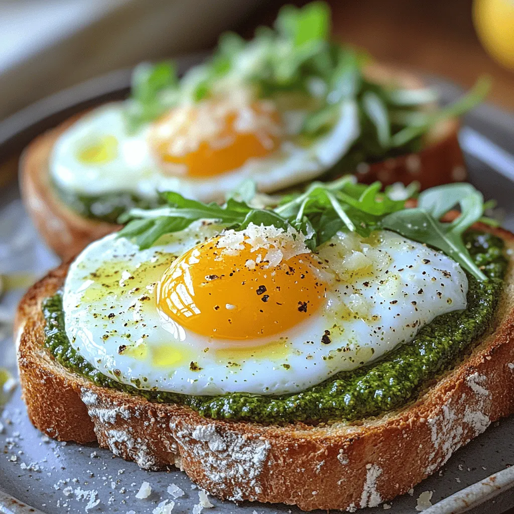 Hier sind die Zutaten, die Sie für die Zubereitung des Pesto-Ei-Toasts benötigen: