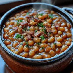 Das Rezept für süße und herzhafte Ahorn-Bacon-Bohnen ist eine köstliche Fusion aus verschiedenen Geschmäckern, die sowohl in der kalten Jahreszeit als auch zu festlichen Anlässen perfekt zur Geltung kommt. Diese Kombination aus zarten Bohnen, würzigem Bacon und dem süßen Aroma von Ahornsirup bietet ein Geschmackserlebnis, das sowohl den Gaumen erfreut als auch das Herz wärmt. Die Balance zwischen süß und herzhaft macht dieses Gericht zu einer aufregenden Beilage oder sogar zu einem Hauptgericht, das sich leicht variieren lässt und für jeden Anlass geeignet ist.