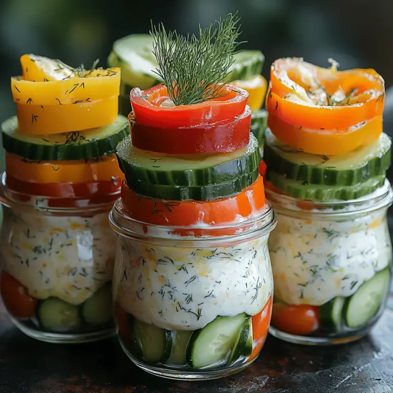 In today's fast-paced world, the quest for healthy snacking options has become increasingly important. As we strive to maintain a balanced diet, finding delicious yet nutritious snacks can often feel challenging. Enter the Creamy Dill Veggie Dip Cups—a vibrant, flavorful, and healthy choice that brings together the best of both worlds. This delightful dish is not only visually appealing with its colorful assortment of fresh vegetables but also packed with flavors that will tantalize your taste buds.
