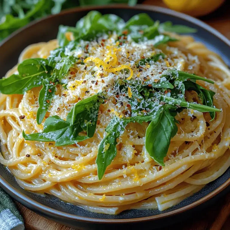 In dieser geschmackvollen und erfrischenden Rezeptidee präsentieren wir Ihnen die spritzige Zitronen-Ricotta-Pasta mit Rucola. Dieses Gericht vereint die cremige Textur von Ricotta mit der spritzigen Frische der Zitrone und dem würzigen Geschmack von Rucola. Ideal für ein schnelles Abendessen oder ein leichtes Mittagessen, ist dieses Rezept nicht nur einfach zuzubereiten, sondern auch gesund und vollgepackt mit Aromen.
