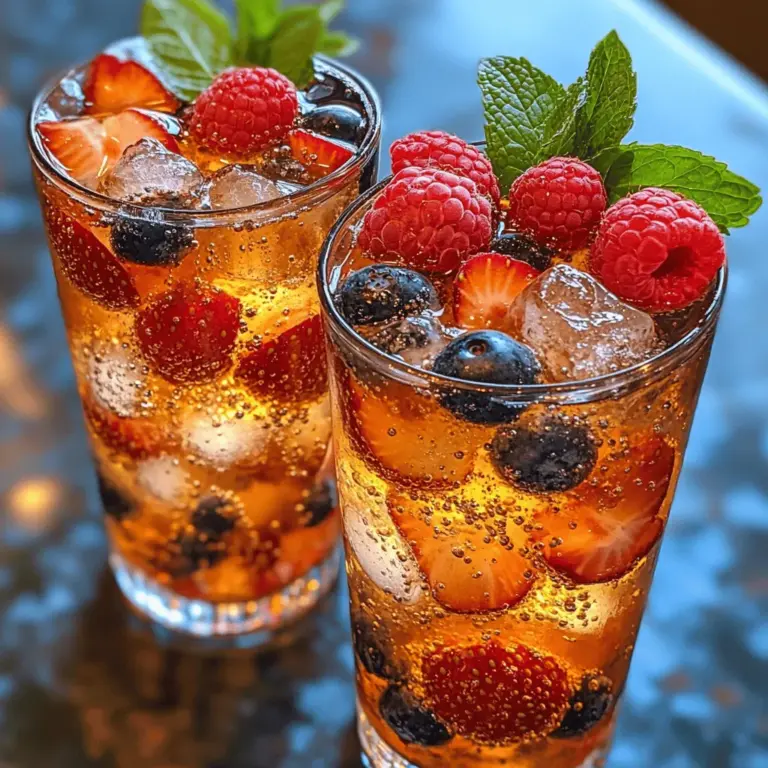 Die Auswahl an Beeren, die Sie für diesen Fizz verwenden können, ist vielfältig und aufregend. Erdbeeren, Heidelbeeren und Himbeeren sind die Hauptakteure in diesem Rezept. Jede Beerenart bringt ihre eigene Geschmacksnuance und ihren eigenen gesundheitlichen Nutzen mit sich.