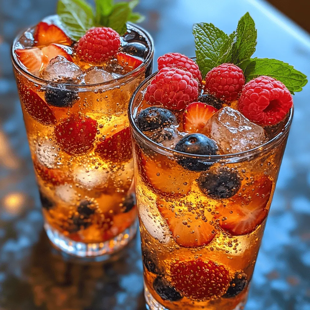Die Auswahl an Beeren, die Sie für diesen Fizz verwenden können, ist vielfältig und aufregend. Erdbeeren, Heidelbeeren und Himbeeren sind die Hauptakteure in diesem Rezept. Jede Beerenart bringt ihre eigene Geschmacksnuance und ihren eigenen gesundheitlichen Nutzen mit sich.