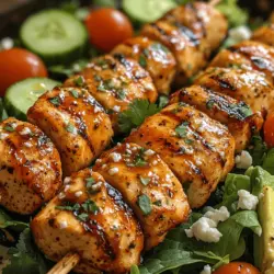 - Hähnchenbrustfilets: Die Grundlage für jeden guten Hähnchenspieß. Hähnchenbrust ist mager, proteinreich und eignet sich hervorragend zum Grillen. In diesem Rezept verwenden wir 450 g Hähnchenbrustfilets, die in gleichmäßige 2,5 cm große Würfel geschnitten werden. Dies sorgt dafür, dass die Stücke gleichmäßig garen und saftig bleiben.