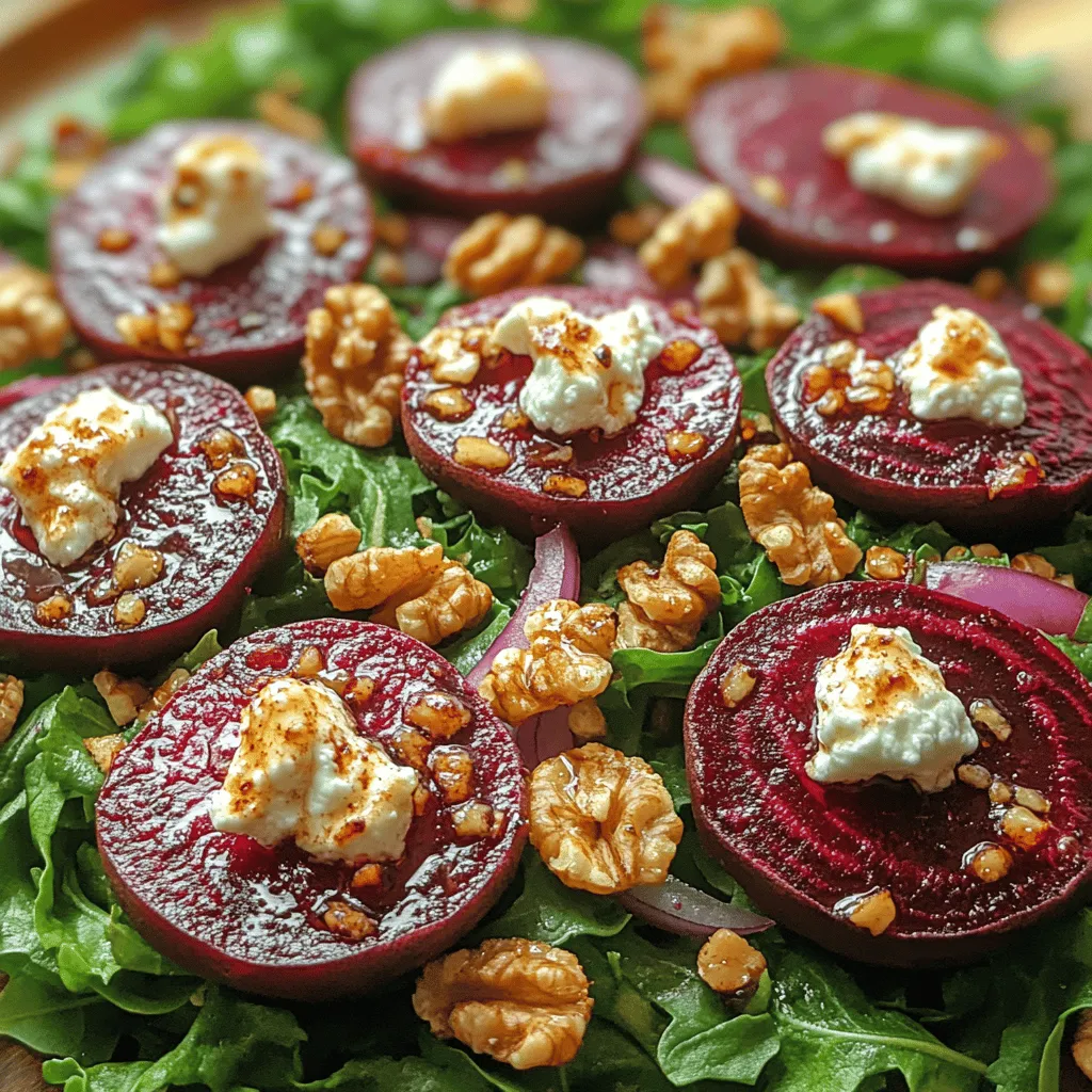 In der Welt der Salate gibt es viele Variationen, aber der lebendige Rote Beete & Ziegenkäse Salat sticht durch seine auffälligen Farben und reichhaltigen Aromen hervor. Die Kombination aus süß-roten Beeten, cremigem Ziegenkäse und knackigen Walnüssen schafft ein harmonisches Geschmackserlebnis, das sowohl die Augen als auch den Gaumen erfreut. Dieser Salat hat in den letzten Jahren an Popularität gewonnen, nicht nur wegen seiner ästhetischen Anziehungskraft, sondern auch aufgrund seiner gesundheitlichen Vorteile und der Vielseitigkeit, die er bietet.