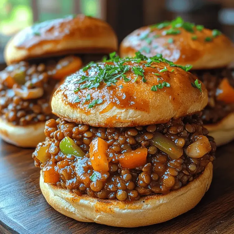 Willkommen zu unserem Rezept für Rauchige Linsen Sloppy Joes, einem köstlichen und herzhaften Gericht, das nicht nur Vegetarier und Veganer begeistert. Dieses Rezept ist eine kreative und gesunde Abwandlung des klassischen Sloppy Joe, der traditionell mit Hackfleisch zubereitet wird. Die Basis unseres Gerichts sind Linsen, die reich an Proteinen und Ballaststoffen sind. Sie bieten eine perfekte, fleischähnliche Textur und nehmen die Aromen der Gewürze und Saucen wunderbar auf.