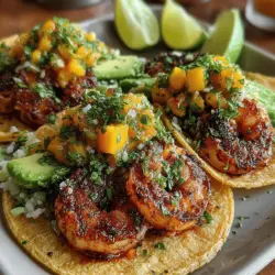 Willkommen in der Welt der köstlichen und gesunden Küche! Heute präsentiere ich Ihnen ein einfaches, aber raffiniertes Rezept für Verführerische Gegrillte Garnelen-Tacos. Diese Tacos sind die perfekte Kombination aus frischen Zutaten und aromatischen Gewürzen, die sowohl für eine gesellige Familienfeier als auch für ein schnelles Abendessen nach einem langen Arbeitstag geeignet sind.