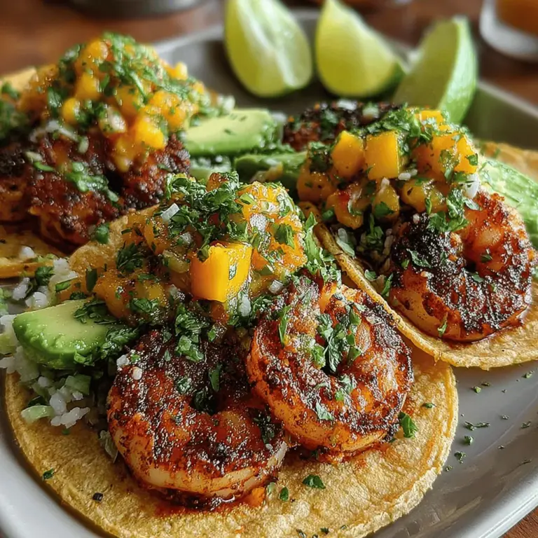 Willkommen in der Welt der köstlichen und gesunden Küche! Heute präsentiere ich Ihnen ein einfaches, aber raffiniertes Rezept für Verführerische Gegrillte Garnelen-Tacos. Diese Tacos sind die perfekte Kombination aus frischen Zutaten und aromatischen Gewürzen, die sowohl für eine gesellige Familienfeier als auch für ein schnelles Abendessen nach einem langen Arbeitstag geeignet sind.