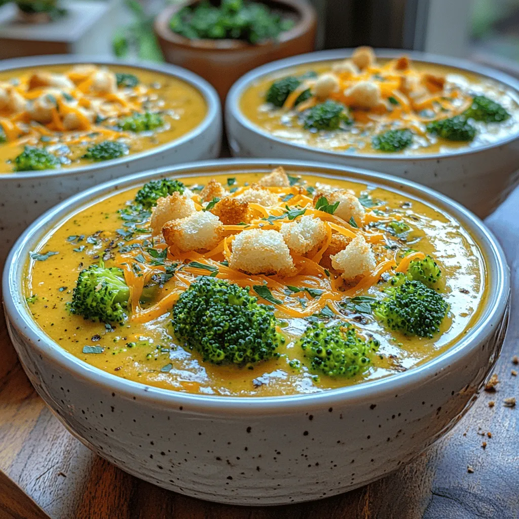 Willkommen in der Welt der köstlichen Suppen! Heute präsentiere ich Ihnen ein Rezept für eine Brokkoli-Käse-Cremesuppe, die sowohl herzhaft als auch einfach zuzubereiten ist. Diese Suppe ist nicht nur ein Genuss für den Gaumen, sondern auch eine hervorragende Möglichkeit, mehr Gemüse in Ihre Ernährung zu integrieren. Brokkoli, bekannt für seine vielen gesundheitlichen Vorteile, wird hier mit cremigem Käse kombiniert, um eine warme und einladende Mahlzeit zu schaffen, die perfekt für kalte Tage ist.