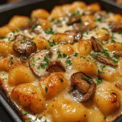 In der Welt der italienischen Küche gibt es nur wenige Gerichte, die so viel Liebe und Komfort vermitteln wie Gnocchi. Diese kleinen, zarten Teigkugeln, meist aus Kartoffeln hergestellt, haben sich in vielen Herzen und Küchen fest verankert. Unser Rezept für Himmlische Cremige Pilz-Knödel mit Knoblauch kombiniert die herzhafte Textur von Gnocchi mit einer reichhaltigen und cremigen Pilzsauce, die mit aromatischem Knoblauch und frischen Kräutern verfeinert wird. Dieses Gericht ist nicht nur eine Gaumenfreude, sondern auch eine wahre Augenweide, die in weniger als 30 Minuten zubereitet werden kann.