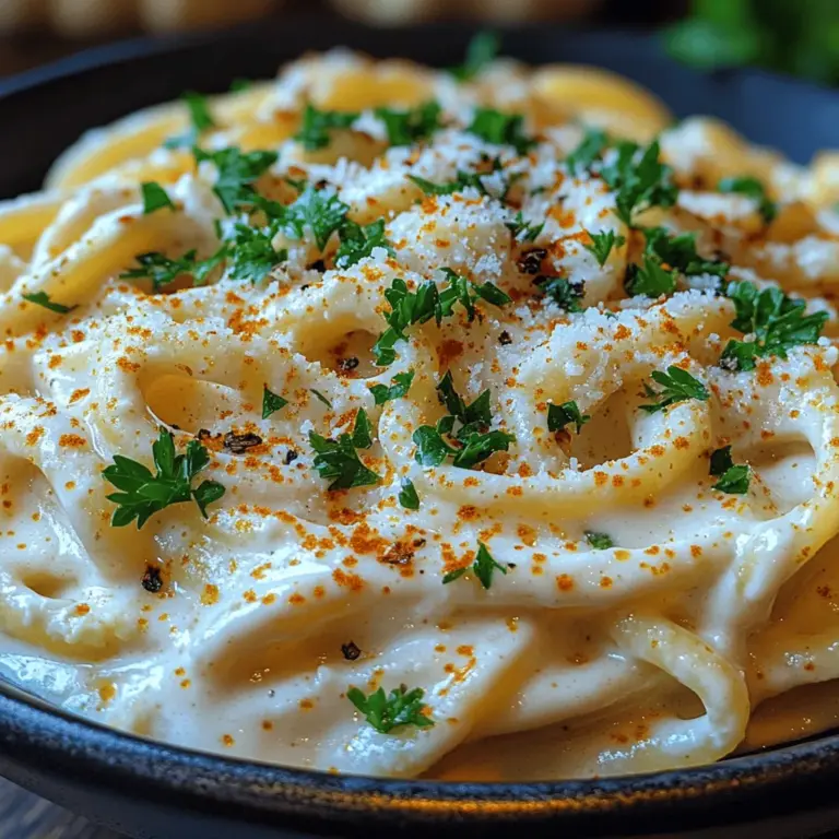 Die cremige Blumenkohl Alfredo ist nicht nur ein Fest für den Gaumen, sondern auch ein perfektes Beispiel dafür, wie vielseitig und köstlich pflanzliche Küche sein kann. Dieses Rezept ist eine fantastische Alternative zu traditionellen Pasta-Saucen, die oft mit Sahne und Käse zubereitet werden. Die Hauptzutat, Blumenkohl, sorgt für eine wunderbar cremige Konsistenz, während die Kombination von Gewürzen und Aromen eine unverwechselbare Tiefe hinzufügt.