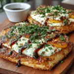 Um die Pfirsich-Basilikum-Fladenbrot-Delikatesse zuzubereiten, benötigen Sie folgende Zutaten: