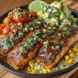 Willkommen in der Welt der gesunden und schmackhaften Gerichte! Heute präsentiere ich Ihnen ein köstliches Rezept für pikante Cajun-Lachs-Bowls mit Mais und Avocado. Diese Bowls sind nicht nur ein Fest für die Augen, sondern auch eine wahre Nährstoffbombe. Sie vereinen frischen Lachs, nahrhafte Quinoa, knackigen Mais und cremige Avocado zu einem Gericht, das sowohl sättigend als auch voller Geschmack ist.