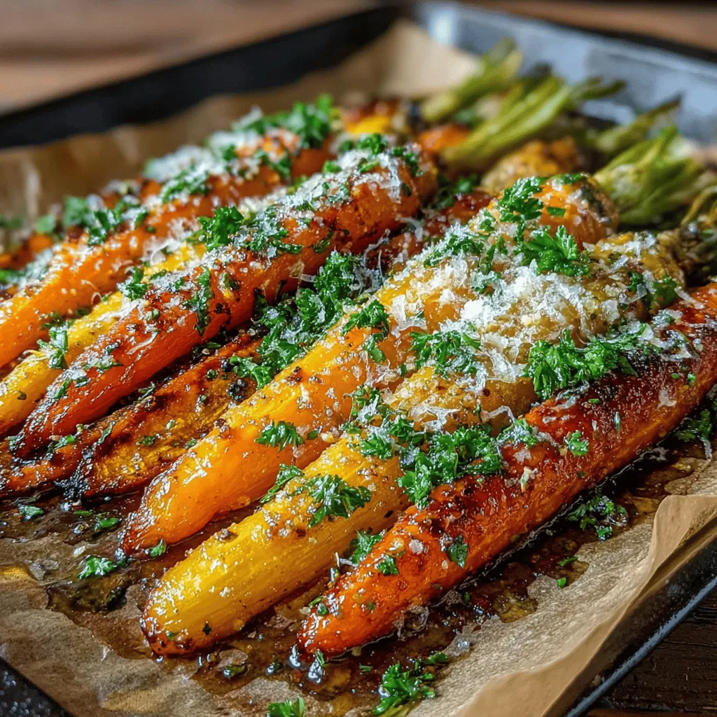 Goldene Parmesan Röstkarottenbänder sind nicht nur ein schmackhaftes, sondern auch ein gesundes Gericht, das sich perfekt als Beilage eignet. Das Rösten von Karotten bringt ihre natürliche Süße zur Geltung und macht sie zu einem beliebten Favoriten unter Gemüse-Liebhabern. Dieses Rezept kombiniert die süßen, karamellisierten Karotten mit dem herzhaften Geschmack von frisch geriebenem Parmesan, was es zu einer unwiderstehlichen Option für jedes Abendessen macht.