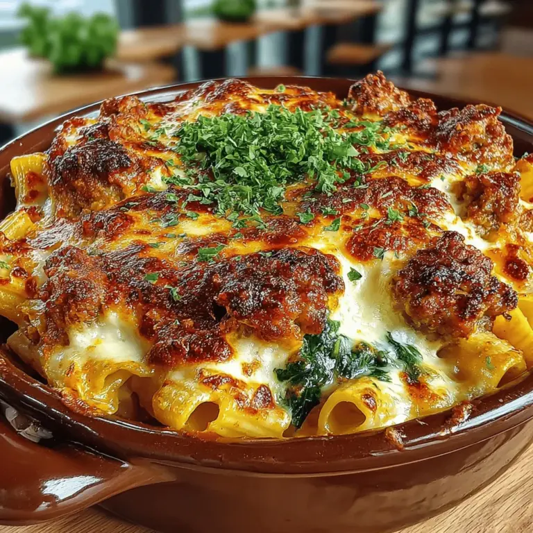 In der modernen Küche spielt die Zubereitung von Gerichten eine zentrale Rolle, nicht nur als tägliche Notwendigkeit, sondern auch als kreative Ausdrucksform. Rezepte sind Teil unserer kulinarischen Kultur und ermöglichen es uns, mit verschiedenen Aromen, Texturen und Techniken zu experimentieren. Eines dieser köstlichen Rezepte, das sowohl einfach zuzubereiten als auch geschmacklich ein Highlight ist, ist die Salsiccia & Spinat Cremige Überbackene Penne. Dieses Gericht vereint die herzhaften Aromen italienischer Wurst mit der Frische von Babyspinat und der Cremigkeit von Ricotta-Käse, was es zu einer perfekten Wahl für ein familienfreundliches Abendessen macht.