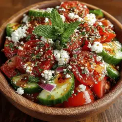 Der Erfrischende Mediterrane Genuss-Salat ist nicht nur ein Fest für die Sinne, sondern auch eine gesunde Wahl, die in der modernen Küche immer beliebter wird. Dieser Salat vereint die Aromen des Mittelmeers mit frischen, knackigen Zutaten und bietet eine köstliche Möglichkeit, sich gesund zu ernähren. In einer Zeit, in der viele von uns nach leichten, nahrhaften Gerichten suchen, ist dieser Salat die perfekte Lösung für eine schnelle Mahlzeit oder eine delikate Beilage zu Grillgerichten.
