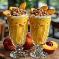 Der Pfirsich-Paradies-Cobbler-Smoothie ist nicht nur ein Genuss für den Gaumen, sondern auch ein wahres Fest für die Sinne. In den warmen Sommermonaten erfreuen sich viele Menschen an erfrischenden und gesunden Getränken, die nicht nur köstlich schmecken, sondern auch nahrhaft sind. Dieses Rezept vereint die Süße reifer Pfirsiche mit cremigem Joghurt und gesunden Haferflocken, was es zu einem idealen Frühstück oder Snack macht. Die Kombination von Aromen und Texturen in diesem Smoothie wird Sie sofort in Urlaubsstimmung versetzen.