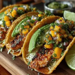 Tropische Mango-Tacos sind nicht nur ein Fest für die Sinne, sondern auch ein wunderbares Beispiel für die kreative Fusion von Aromen und Texturen. Dieses Rezept vereint die süße Frische reifer Mangos mit würzigem Hähnchen und der Knusprigkeit von Maistortillas, was es zu einer perfekten Wahl für ein schnelles Mittagessen oder ein entspanntes Abendessen mit Freunden macht. Die Zubereitung ist unkompliziert, sodass auch Kochanfänger problemlos ein schmackhaftes Gericht zaubern können.