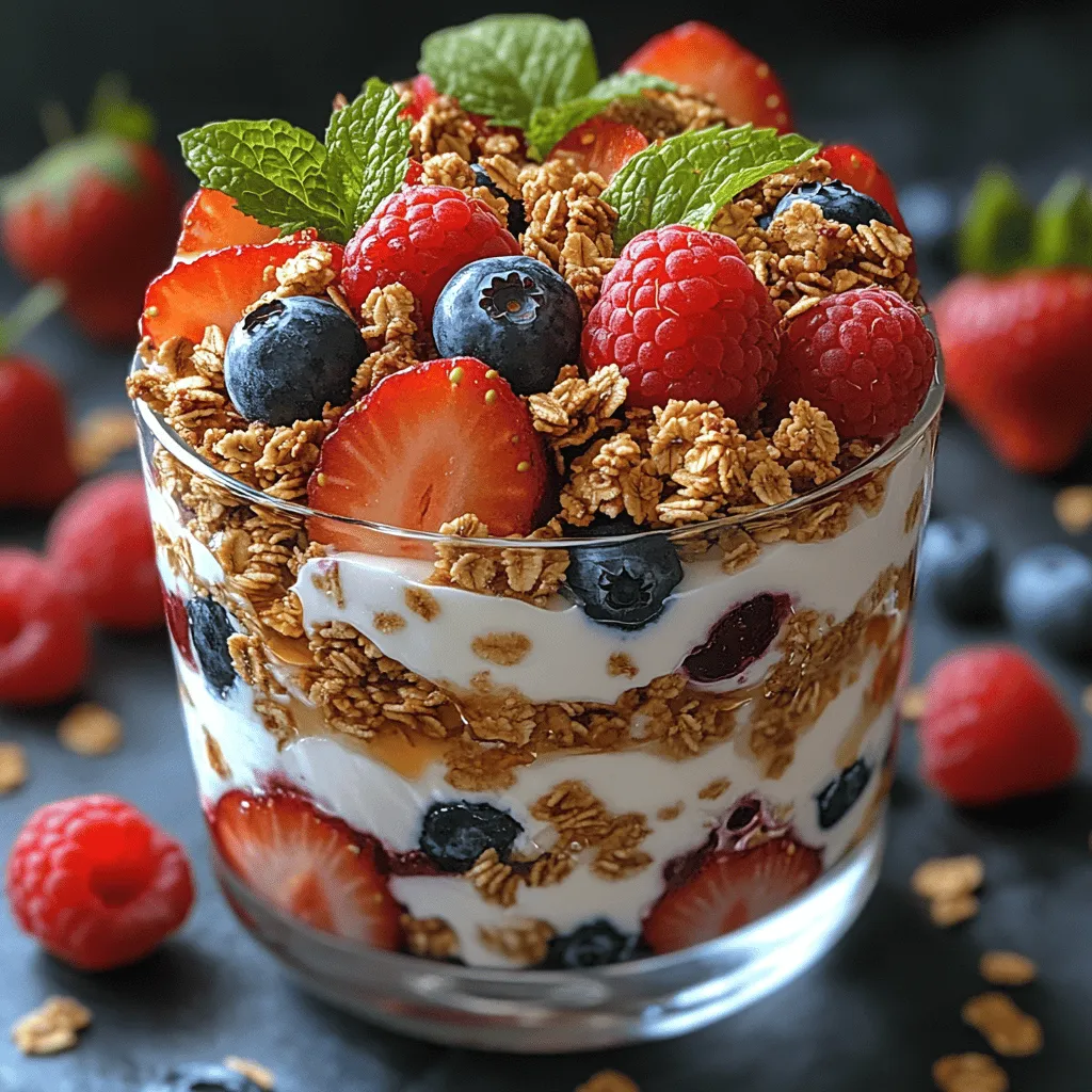 Willkommen in der Welt der köstlichen, gesunden Desserts! Heute präsentiere ich Ihnen das Rezept für ein Beerenzauber-Joghurt-Parfait, das nicht nur lecker aussieht, sondern auch eine wahre Geschmacksexplosion auf Ihrem Gaumen ist. Dieses Rezept ist einfach, schnell und perfekt für jede Gelegenheit – sei es ein Frühstück, ein Snack oder ein festliches Dessert.
