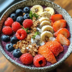 Willkommen zu einem Rezept, das nicht nur das Auge erfreut, sondern auch den Gaumen verwöhnt: die Helle Beeren-Chia-Smoothie-Schüssel. Dieses Gericht ist eine perfekte Kombination aus Frische, Geschmack und Nährstoffen, ideal für einen gesunden Start in den Tag oder als erfrischender Snack zwischendurch. In einer Zeit, in der selbstgemachte Mahlzeiten immer wichtiger werden, bietet dieses Rezept eine großartige Möglichkeit, sich gesund zu ernähren und gleichzeitig kreative Freiheit in der Küche auszuleben.