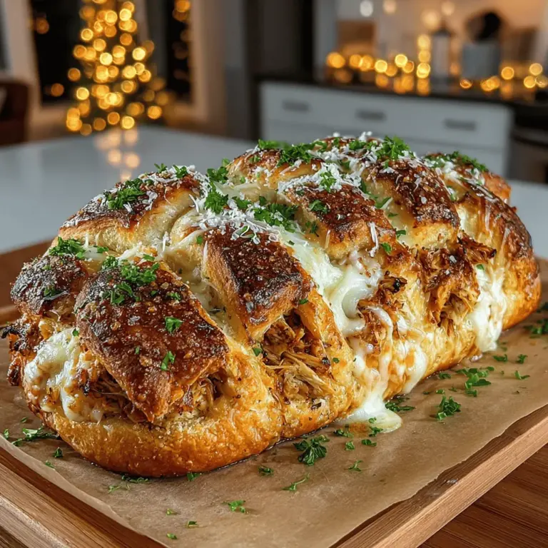 Der cremige gebackene Hühnchen Alfredo Croissant-Zopf ist ein wunderbares Gericht, das sowohl als herzhaftes Abendessen als auch als beeindruckender Snack für Gäste dient. Die Kombination von zartem Hühnchen, einer reichhaltigen Alfredo-Sauce und dem buttrigen Geschmack von Croissant-Teig macht dieses Gericht zu einem absoluten Favoriten in vielen Küchen. Ursprünglich aus der italienischen Küche stammend, hat die Alfredo-Sauce ihren Weg in die amerikanische Gastronomie gefunden und sich dort zu einem unverzichtbaren Bestandteil vieler Rezepte entwickelt.
