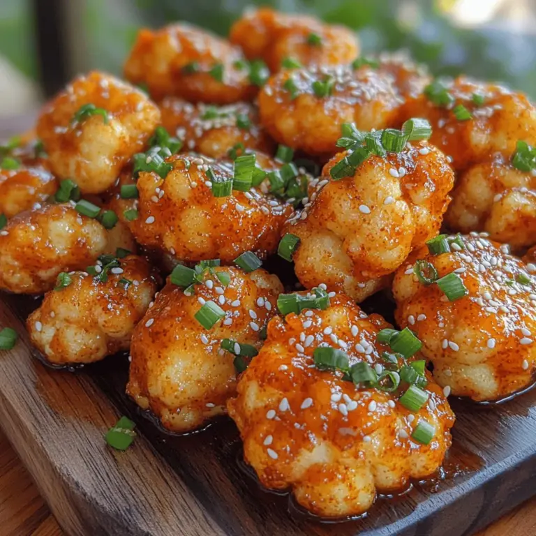 Sind Sie auf der Suche nach einem einzigartigen und würzigen Snack, der sowohl als Beilage als auch als Hauptgericht glänzen kann? Dann sind die feurigen Sriracha Blumenkohl-Bissen genau das Richtige für Sie! Dieses Rezept kombiniert die zarte Textur von Blumenkohl mit einer würzigen, aromatischen Sriracha-Sauce, die jedem Bissen eine aufregende Schärfe verleiht. Die Kombination aus knusprig gebackenem Blumenkohl und der feurigen Sauce macht dieses Gericht zu einem Hit auf jeder Dinner-Party oder als gesunder Snack für zwischendurch.