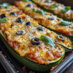 Zucchini Pizza Boats sind nicht nur eine köstliche und kreative Möglichkeit, die alltägliche Pizza neu zu interpretieren, sondern auch eine großartige Option für alle, die auf ihre Kohlenhydrataufnahme achten. Diese delikaten "Boote" aus Zucchini sind perfekt gefüllt mit einer Vielzahl von Zutaten, darunter würzige italienische Wurst, frische Paprika und geschmolzener Käse. Sie sind nicht nur gesund, sondern auch schnell zubereitet und eignen sich ideal für eine gesunde Mahlzeit oder einen Snack.